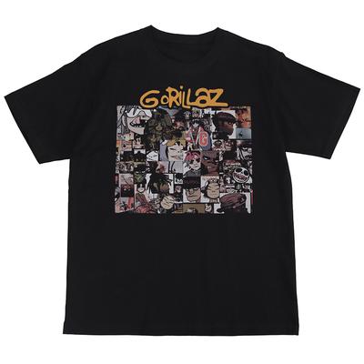 2024Gorillaz Street Fighter Rock Band Blur Oasis American Street Hip Hop Retro Short-sleeved T-shirt Men and Women The Same