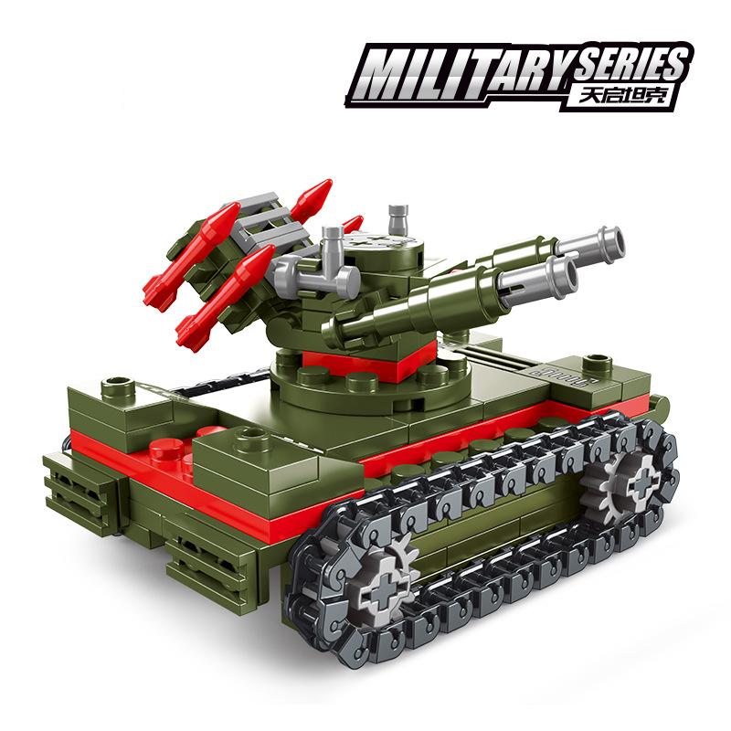 MOC Hlavní bojový tank Tiger Těžký tank Válka Vojenské Městské Vozidlo Auto Stavební kostky Klasický Model Kostky Sady Nápady