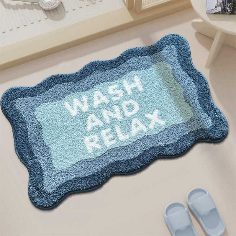 Simple Bathroom Floor Mat Cashmere Floor Mat Household Bathroom Door Absorbent Foot Mat