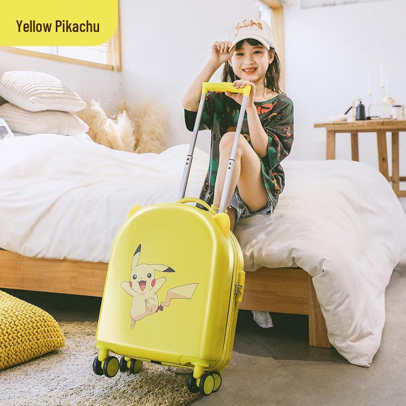 18-Inch Kids' Cartoon Trolley Suitcase with Combination Lock – Ideal Cabin Luggage for Boys and Girls