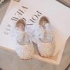 Girls Party Princess Shoes Bling Children Bow Rhinestone Wedding Performance Kids Flats 26-35