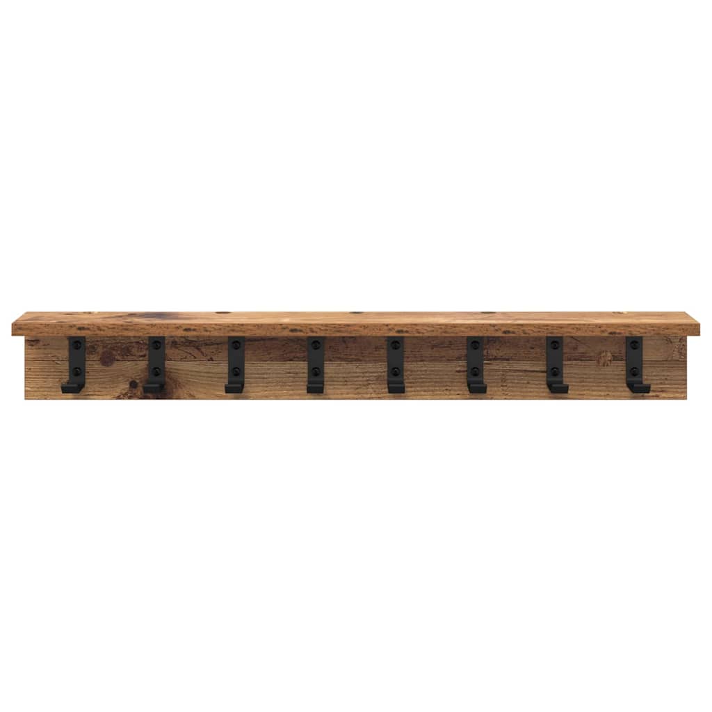 Wall Mounted Nightstand Reclaimed Wood 80 x 10.5 x 10.5 cm