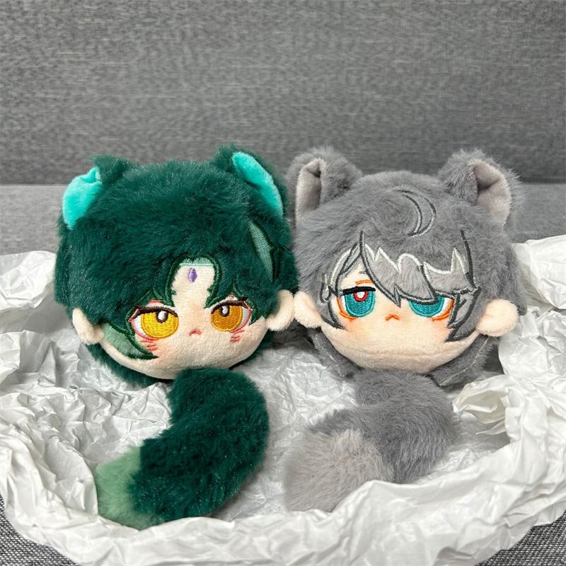12cm Genshin Impact Alhaitham Plush Keychain Soft Stuffed Pendant Cartoon Cosplay Prop Fan Collectible Gift