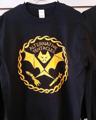 AT Alternative Tentacles Thrash hardcore Punk rock maglietta t-shirt gialla