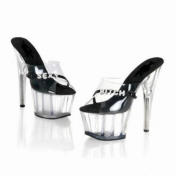 

2025 summer princess high heel 15CM high stiletto transparent crystal wedding shoes waterproof table sandals banquet bride shoes women 46 чёрный