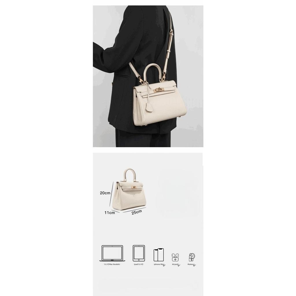 Kožená dámská taška první vrstva hovězí kůže vzor liči prémiová taška přes rameno lehký luxusní dojíždějící dámská kabelka