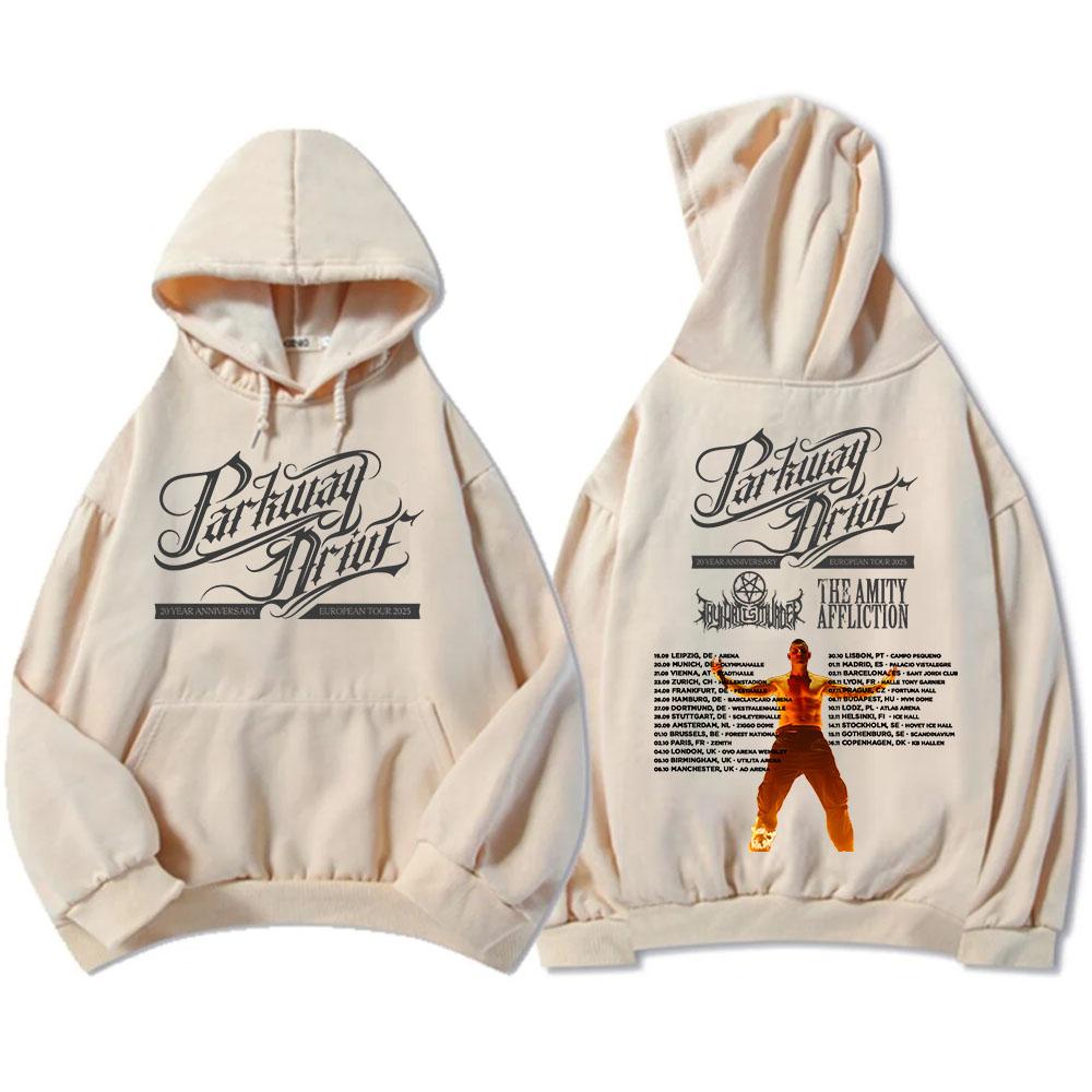 Parkway Drive 20 Year Anniversary European Tour 2025 Hoodies Rock Band Fashion Graphic Sweatshirts Winter Fleece Men Pullovers