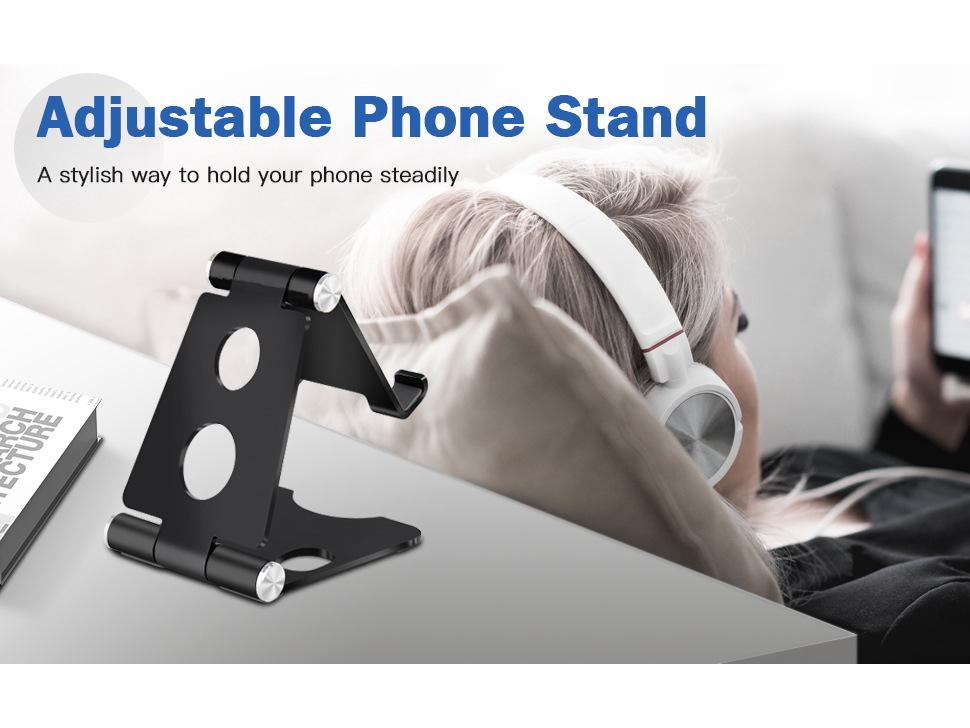 Aluminum Alloy Foldable Mobile & Tablet Stand - Portable & Universal