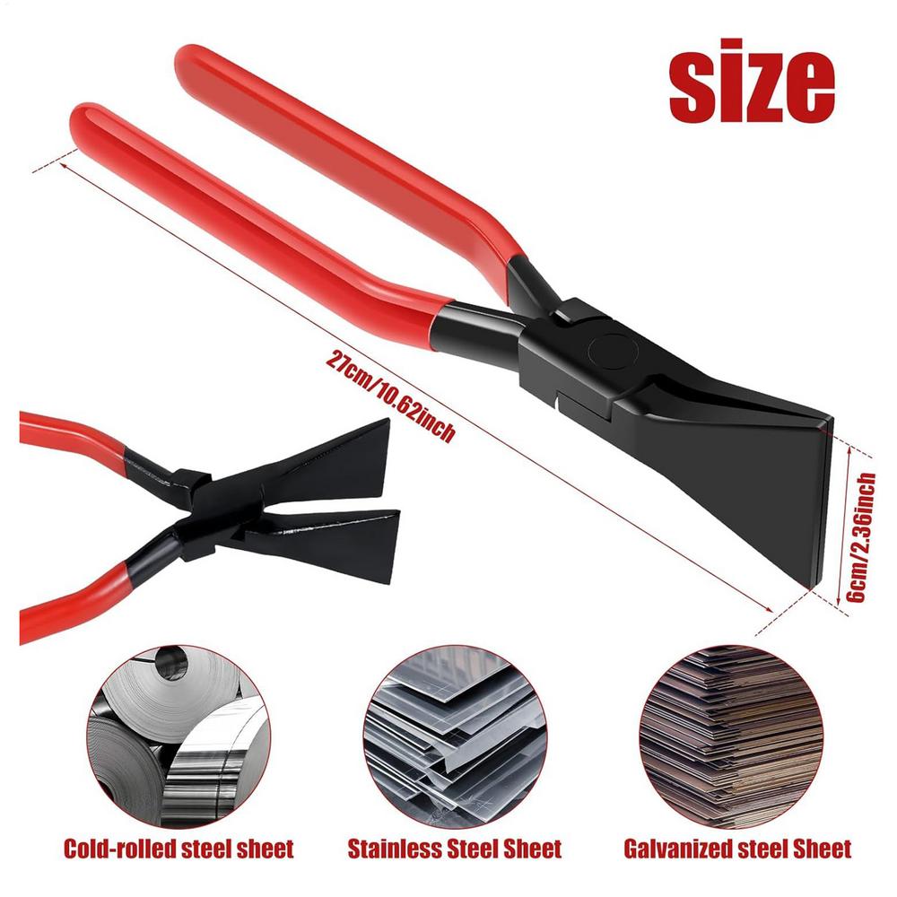 Sheet Metal Hand Seamer Sheet Metal Bender Hand Tool Cutters Benders Pliers For Metalworking Flattening Roofing Auto Repair Duct
