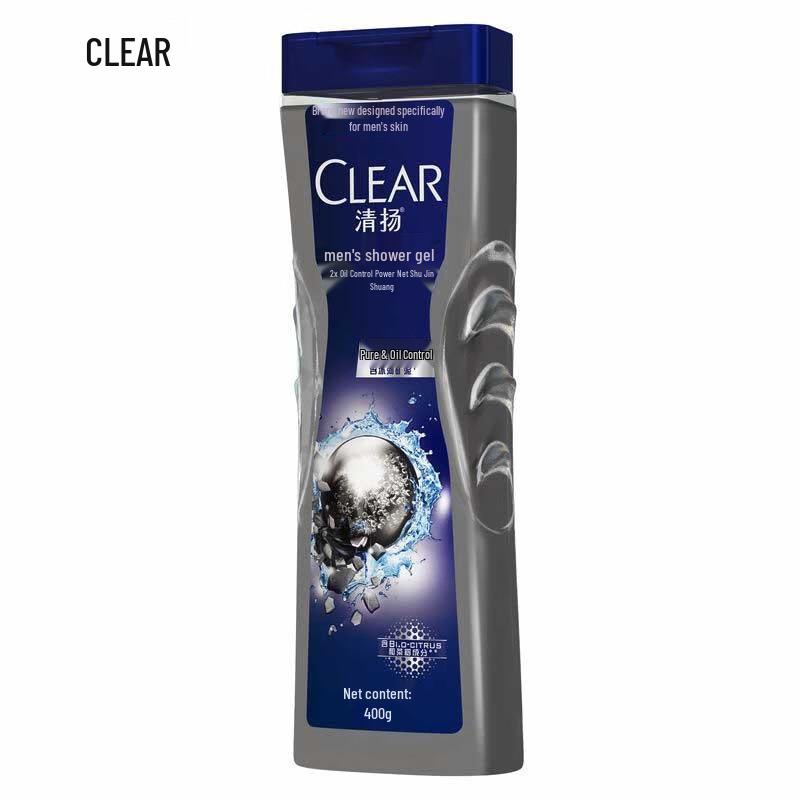 Clear Men Shower Gel with Glacier Mud - Deep Clean & Oil Control