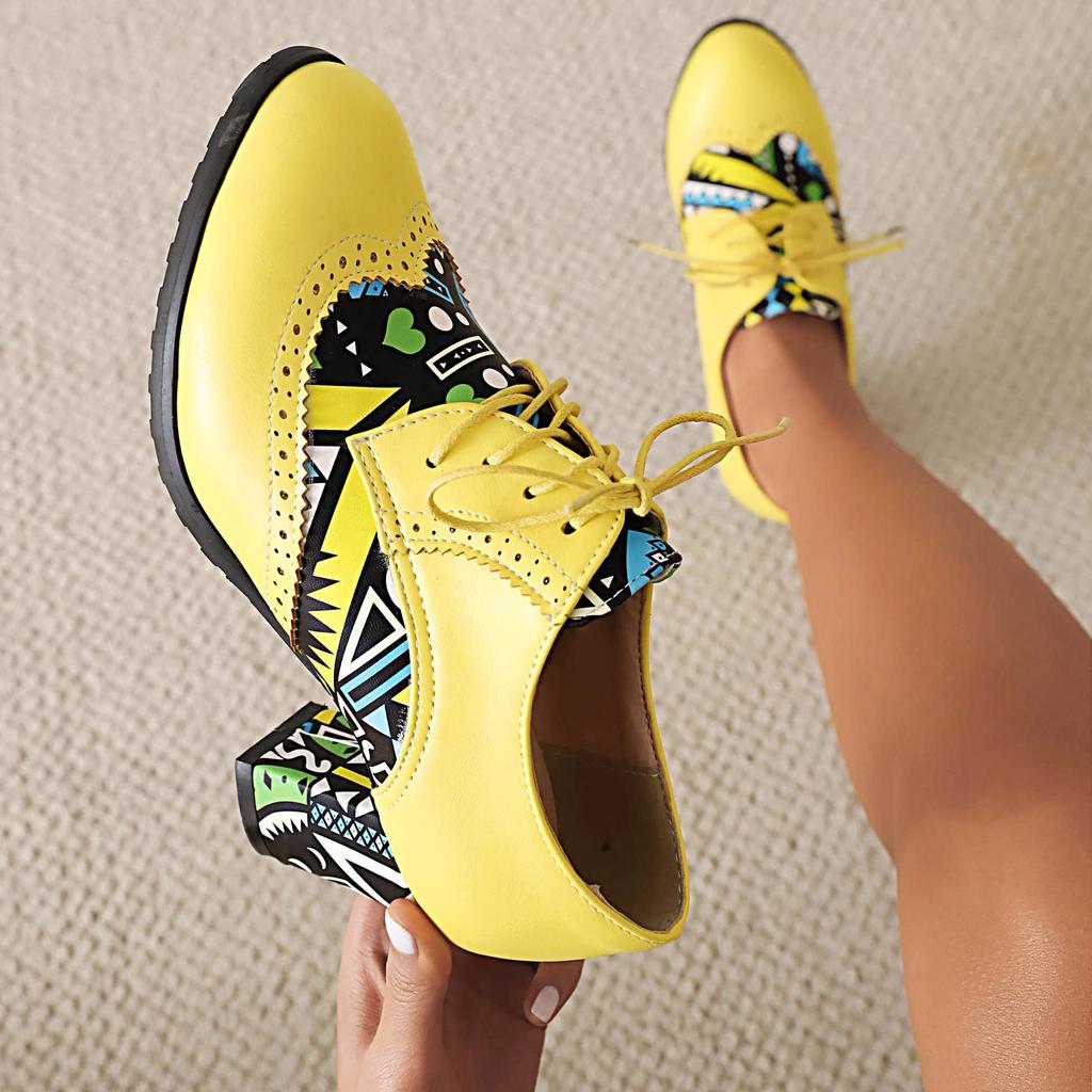 Q/Dámské samostatné boty na vysokém podpatku, módní blokování barev, tlusté podpatky, velké velikosti a nízké boty