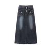 2024 Slim High-Waist A-Line Denim Skirt for Women - Spring & Autumn Collection