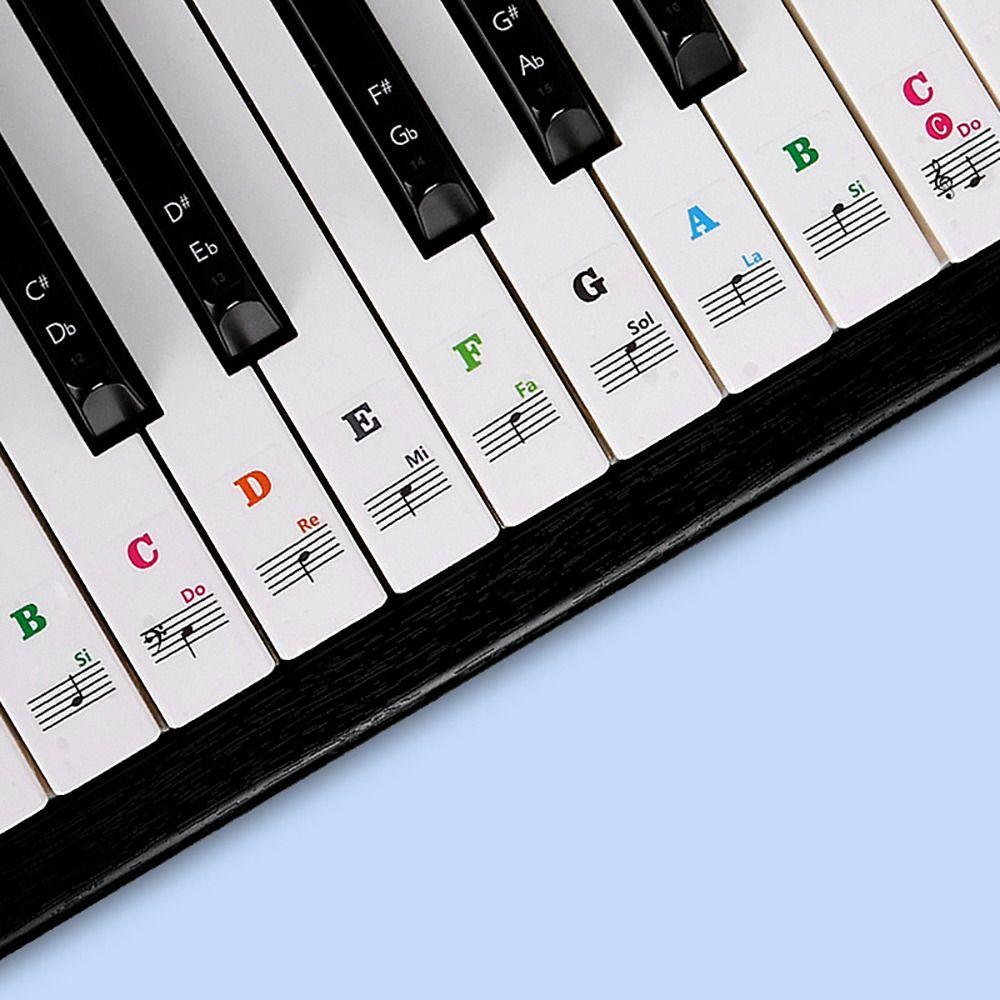 Removable Piano Key Decal Musical Supplies Keyboard Note Sticker Piano Training Stickers