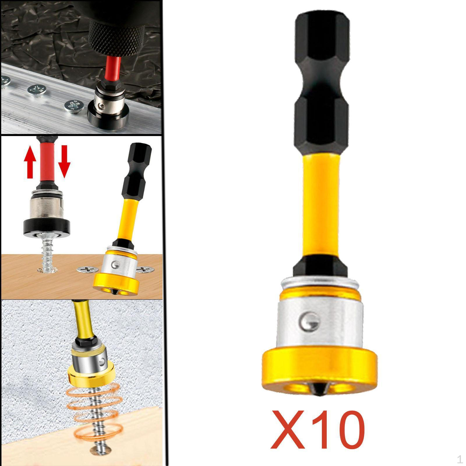 

Позиционирование отвертки биты пакетная головка 10 шт. сверхмощный портативный инструмент бит жёлтый