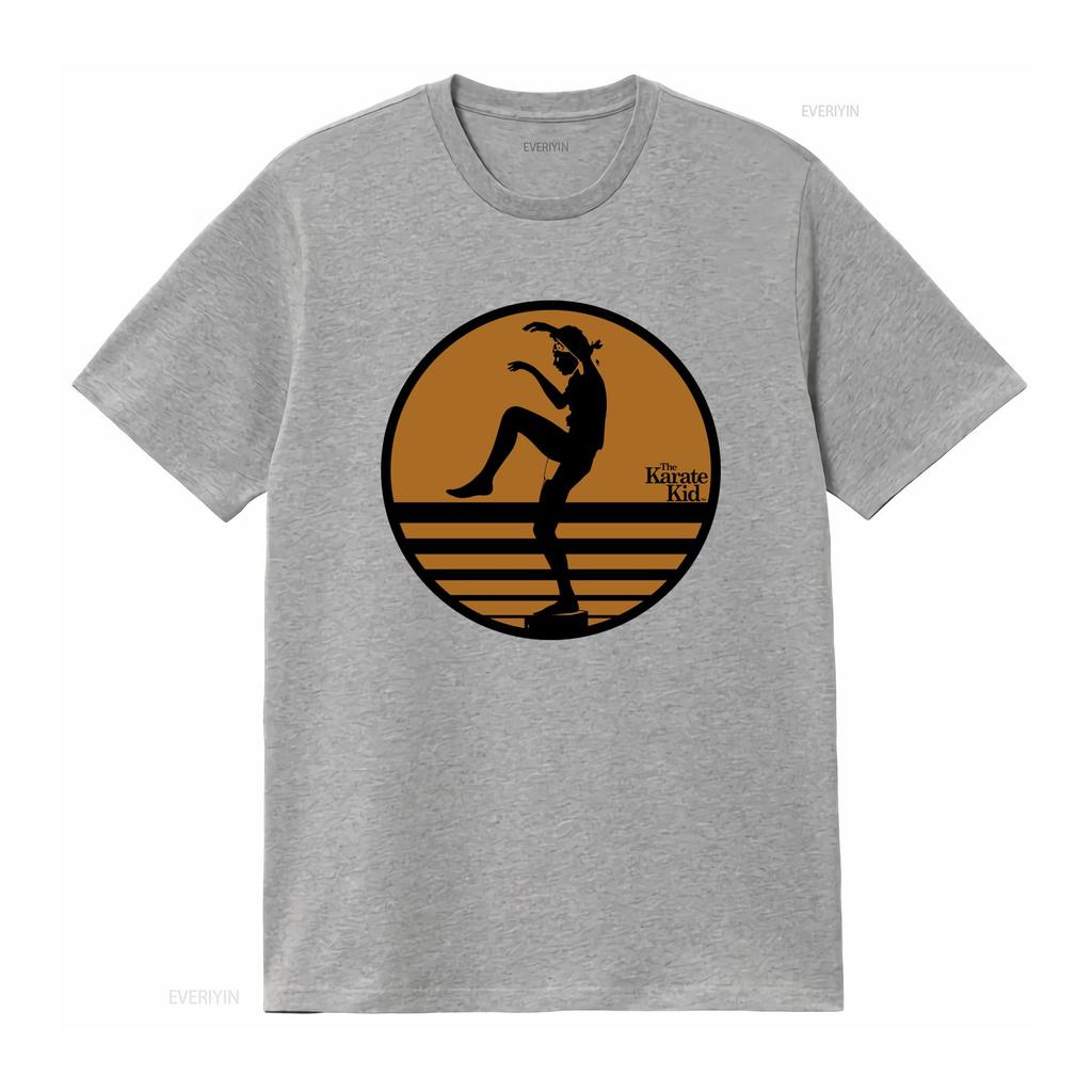 Karate Kid Adult New T Shirt Distressed Crane Kick Pose In Circle Print Vintage Washed Fashion Streetwear Stylish