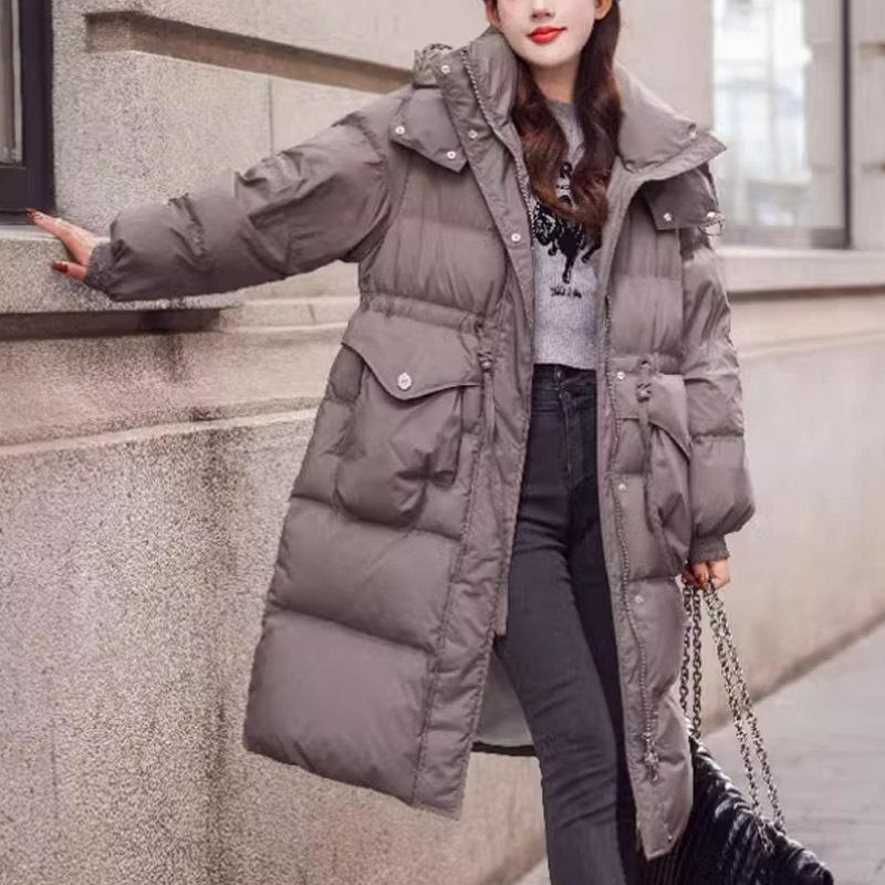 Medium and long down jacket women's duck down winter 2024 new women's down jacket fashion high-end women