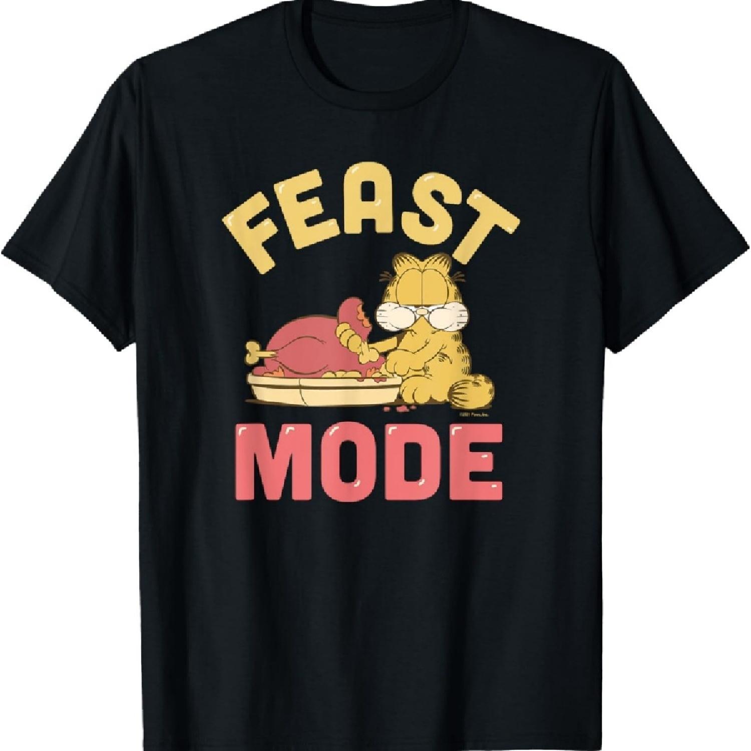 

Футболка «Гарфилд в режиме индейки на День благодарения» XXXXXL чёрный