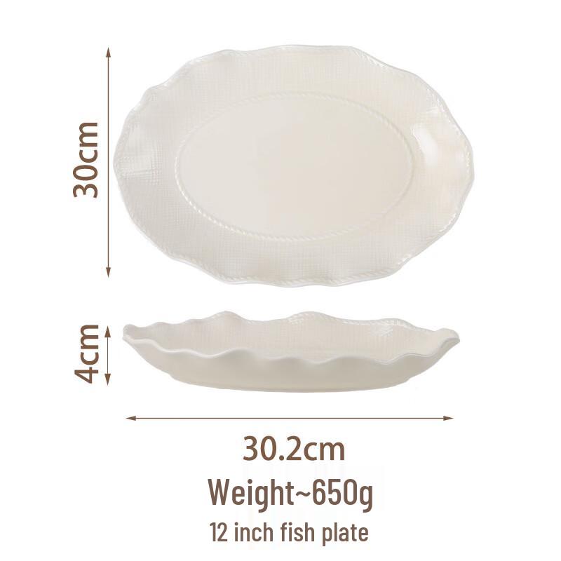 OIMG Nordic Style Ceramic Fish Plate