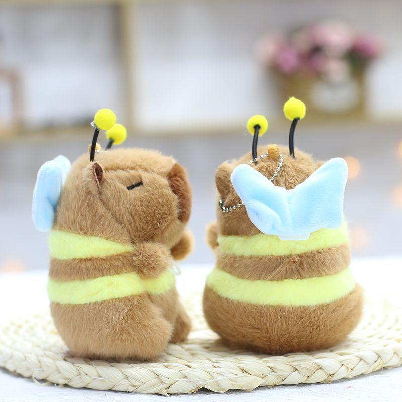 Niedlich Niedlich Flügel und Bewegliche Bienen Kapibara Anhänger Plüschtiere Puppe Taschenanhänger Schlüsselanhänger