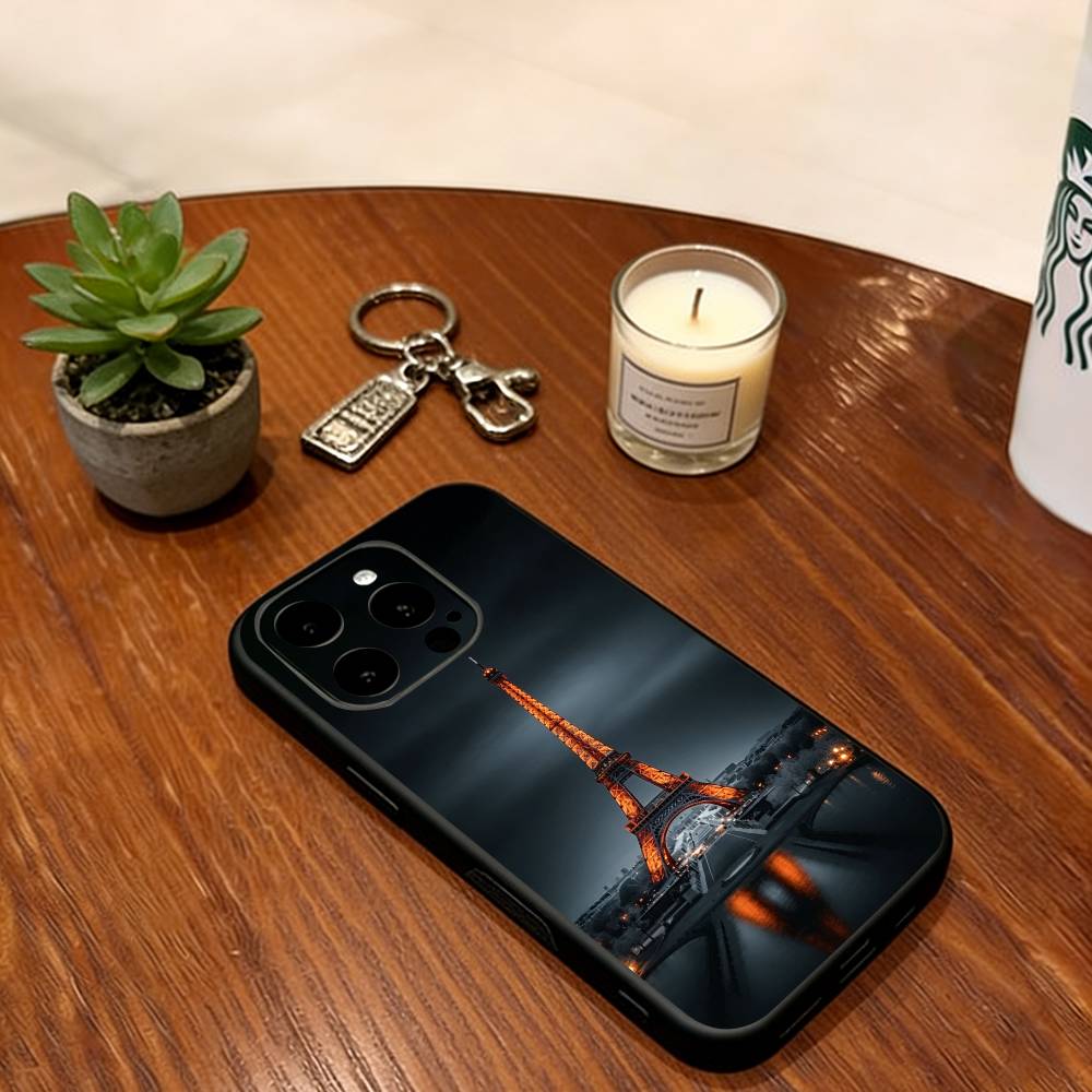 

La Tour Eiffel Phone Case Soft Silicone black For IPhone 17 16 15 14 13 12 11 X XR Plus Pro Max Plus iPhone16Pro