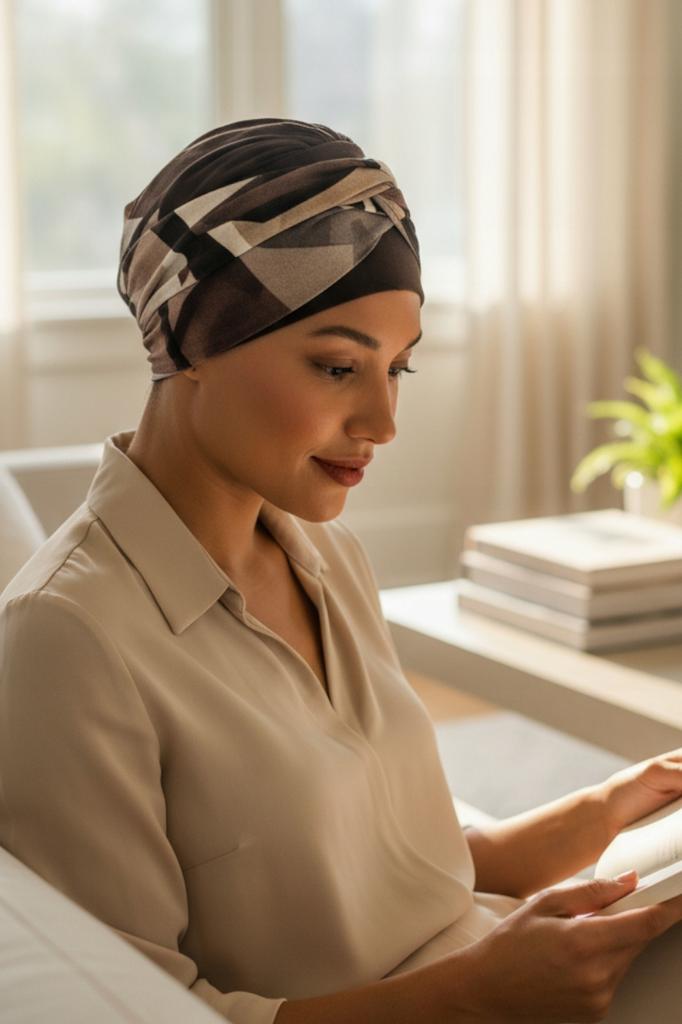 Lena Brown Women' Turban Sweater 527 Autumn Even After Chemotherapy