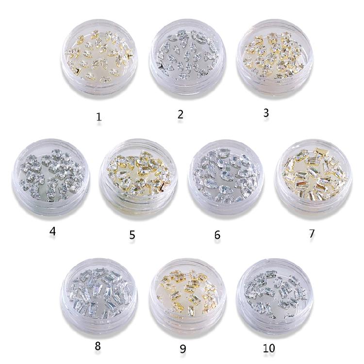 20pcs Nail Rhinestones Diamonds Crystals for Nail Art 3D Decoration Stones Set