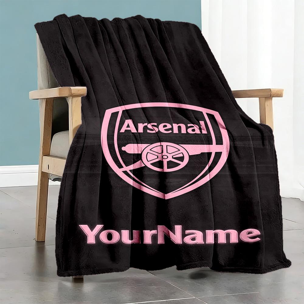 Arsenal Personalized Name Blanket Lightweight Personalized Blanket Warmthful Decor Suitable for Bed Couch Chair Nap Four Seasons Multipurpose