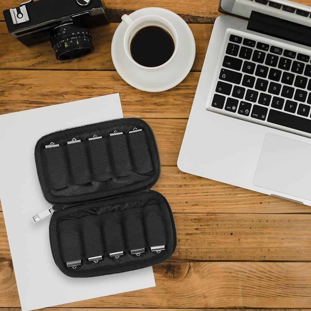 USB Flash Drive Handbag Case 6-slots 10-slots USB Disk Organizer Protective Storage Bag  for Work