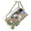 Vintage Design Copper Chain Made Old Gold Qinghai Green Turquoise Lapis Lazuli Necklace Stud Earrings Set Elegant Versatile Jewelry