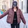 Veste en coton duvet femme courte 2025 nouvelle version coréenne ample épaissie veste pain amincissante veste chaude
