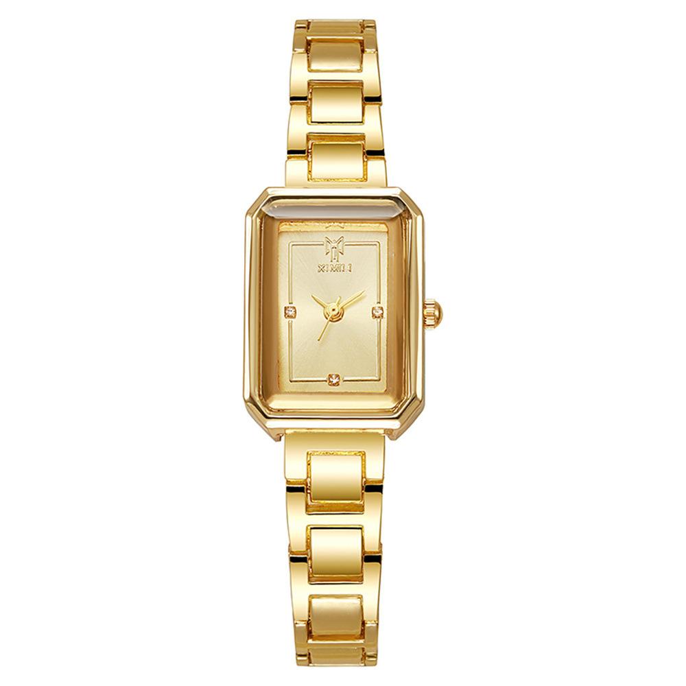 Nouvelle Montre Femme Marque Luxe Léger Carré Simple Bracelet Acier Inoxydable Étudiante Mode Montres Quartz