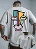 2026 Abstract Cubism Face Graphic T Shirt Unisex Crew Neck Short Sleeve Streetwear Tee
