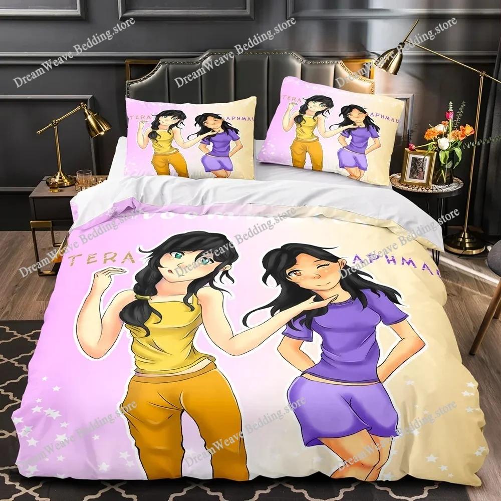 Duvet Cover Pillowcase Bedding Set Anime Aphmau with Wings Adult Boy Girl Bedroom Decoration Children Single Double Large Size96