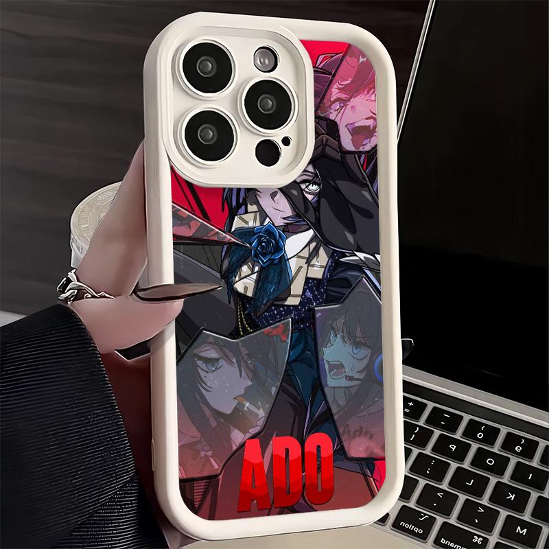 Phone Case for iPhone 17 Air 16E 15 16 Pro Max Ado Cartoon K-Kyogen X Uta Cover 14 Plus 13 12 Mini Soft Shell Silicone Fundas
