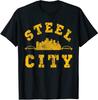 NEW LIMITED Pittsburgh Steel City Skyline Bridges 412 Home Vintage T-Shirt