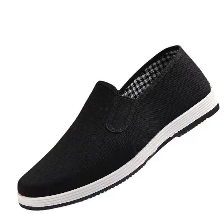 Breathable Summer Canvas Shoes Beijing Cloth Shoes Casual Round Head Beef Tendon Sole Shoes Men's Lasagna Soft Sole Black Cloth Shoes