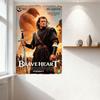 Braveheart Mel Gibson Film Metallplåtskylt Vintage Episkt Slagsposter Väggkonst för Hem Bar Man Cave Dekoration
