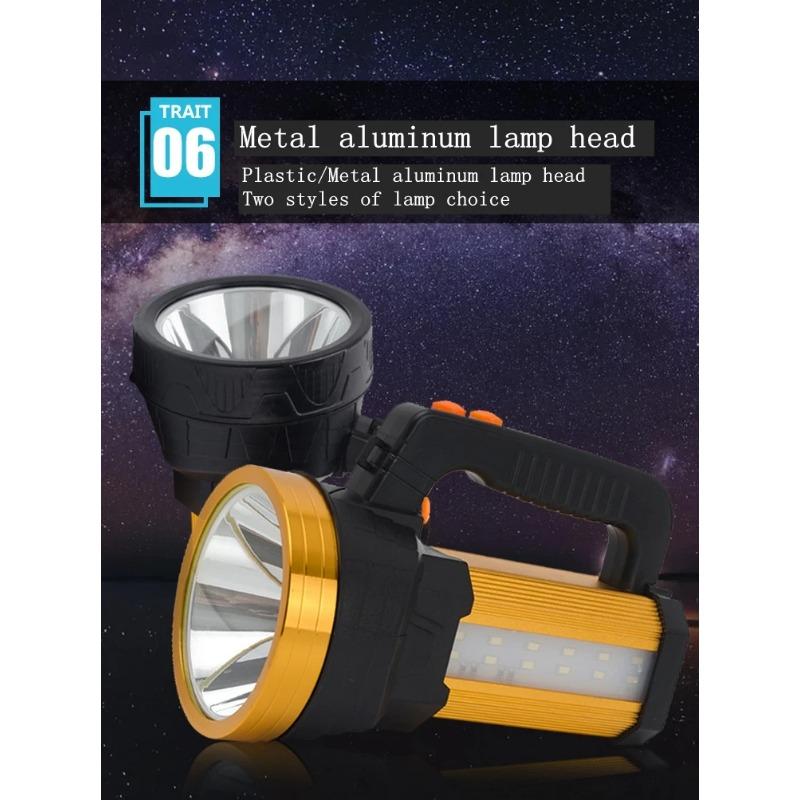 Outdoor Searching Lamp Portable 160W Super Bright Led Flashlight Handhold Camping Spotlight Emergency Night Light Fishing