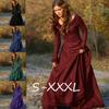 Classic Mid-century Party Long-sleeved Crewneck Slim-fitting Women's Dress
