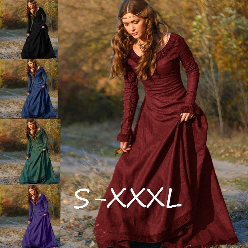 Classic Mid-century Party Long-sleeved Crewneck Slim-fitting Women's Dress