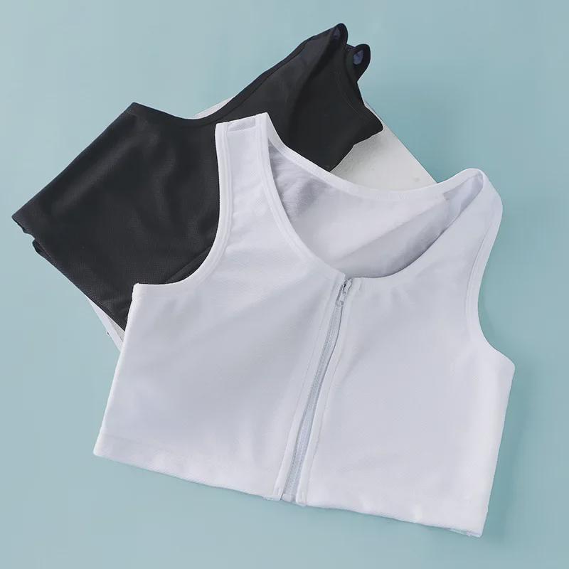 Zipper Vest Bra for All Bust Sizes - Seamless, Shockproof, and Shaping.