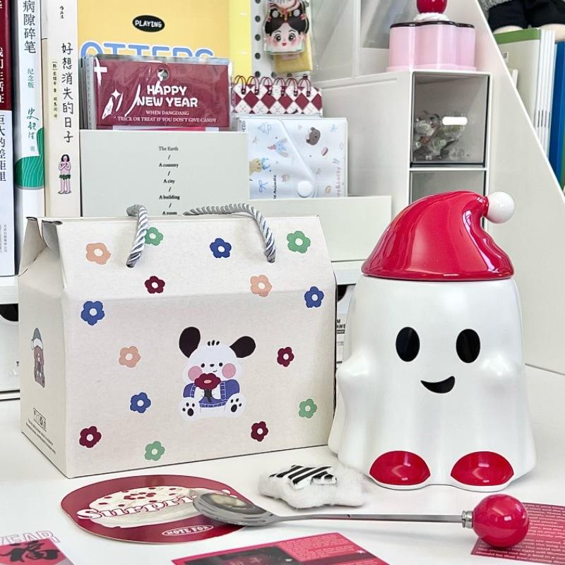 New Year's Gifts for Boys and Girls, Cute Ghost and Ghost Mugs, Girlfriends' Souvenirs, High-value Couple Ceramic Cups.