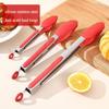 SMVP 14-inch Silicone Tipped Stainless Steel BBQ Tongs (3-Pack)
