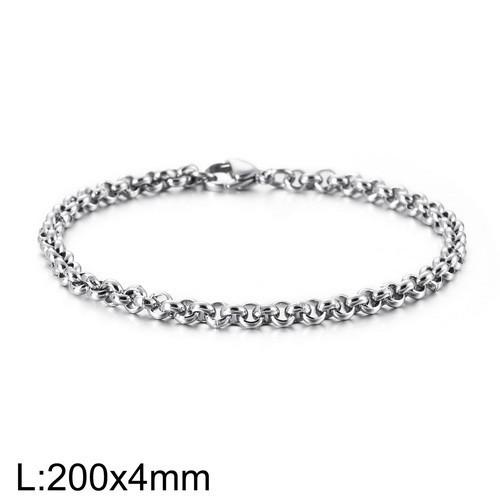 Simple Chain Punk Style Stainless Steel Men And Women Bracelets