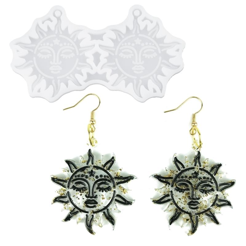 Silikon Ohrringformen Anhänger Epoxidharzform Epoxidharzformen DIY Schmuckherstellung Formen für Schmuckdekorationen