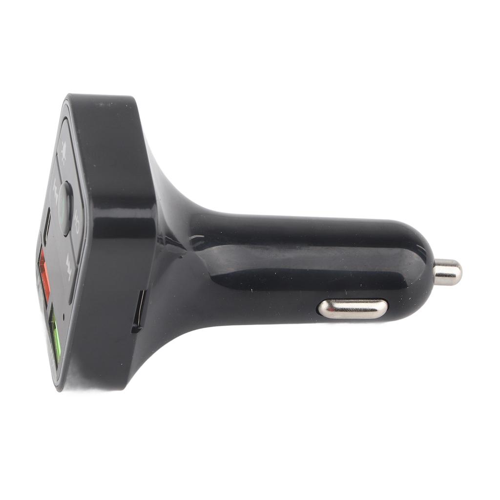 Car Transmitter Wireless Adapter Handsfree Call Music Dual USB Port 1 Type C 7 Colorful Light Car Accessory DC12‑24V