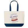 Shopping Bag - PLANETEE - Department Manager World's Best - Blue Background - Cotton 40x45 Cm - Large Size