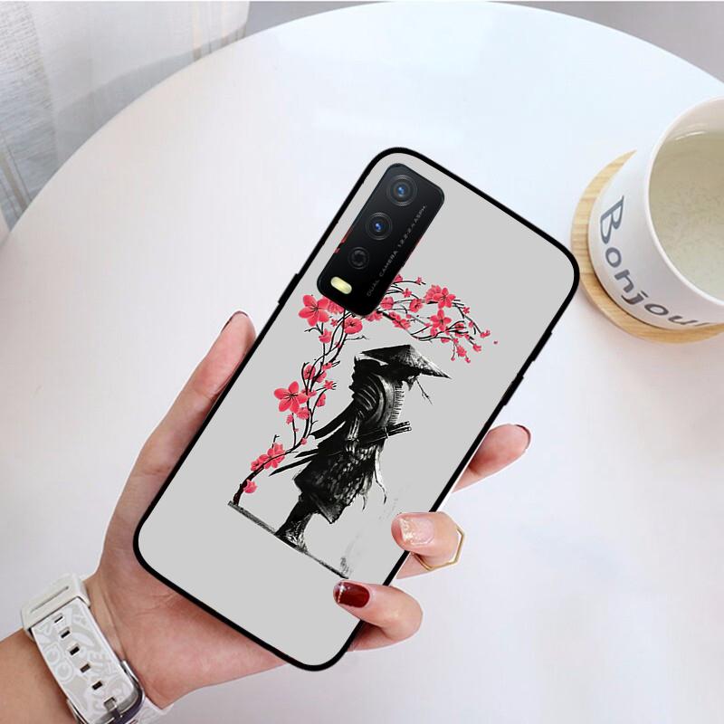 Japanese Samurai Style Phone Case For VIVO Y31 Y21 Y70 Y21S Y20 Y72 1907 Y12 Y11S Y53S Y33S Y55 Y76 Y51 Y15S Y01 Funda