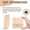 25 Pack Unfinished Wood Coasters, 4 Inch Blank Wooden Coasters Crafts Coasters with Non-Slip Silicon Dots Square