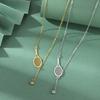 Fashionable Tennis Racket Pendant Necklace Portable And Sturdy For Everyday Wear